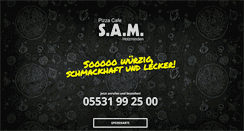 Desktop Screenshot of pizza-cafe-sam.de